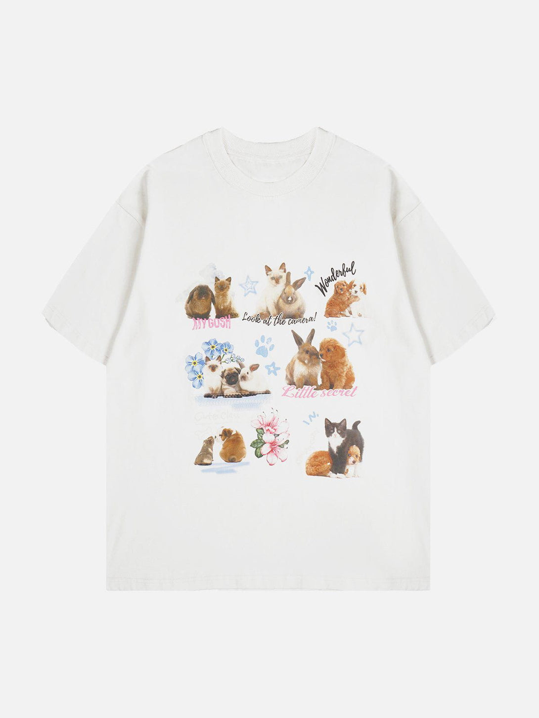 Lacezy - Pets Print Tee- Streetwear Fashion - lacezy.com