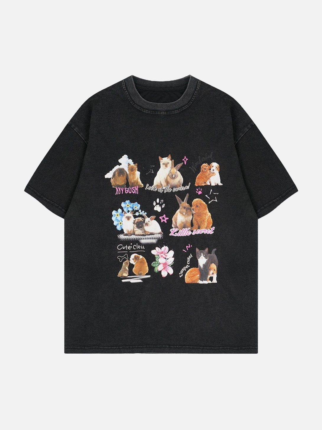 Lacezy - Pets Print Tee- Streetwear Fashion - lacezy.com