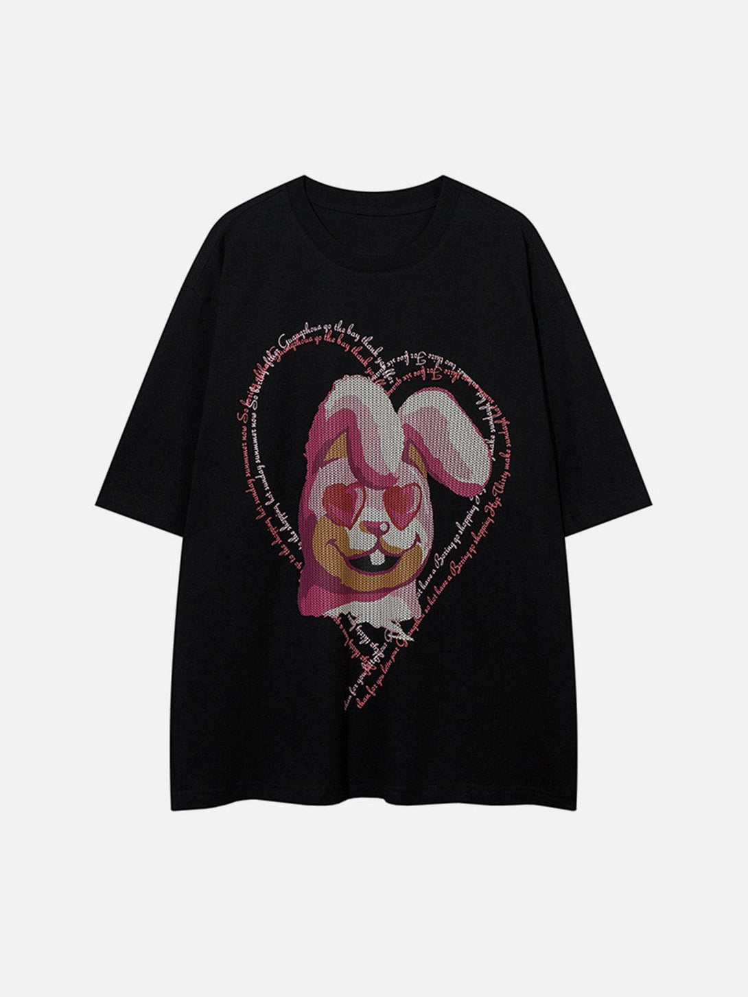 Lacezy - Pixel Rabbit Print Tee- Streetwear Fashion - lacezy.com