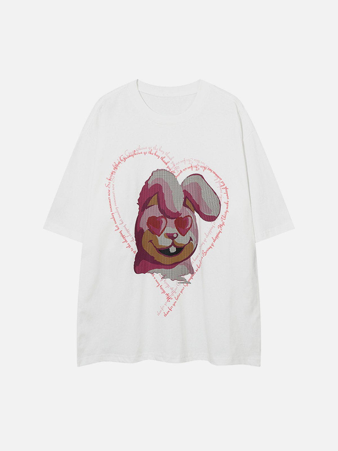 Lacezy - Pixel Rabbit Print Tee- Streetwear Fashion - lacezy.com