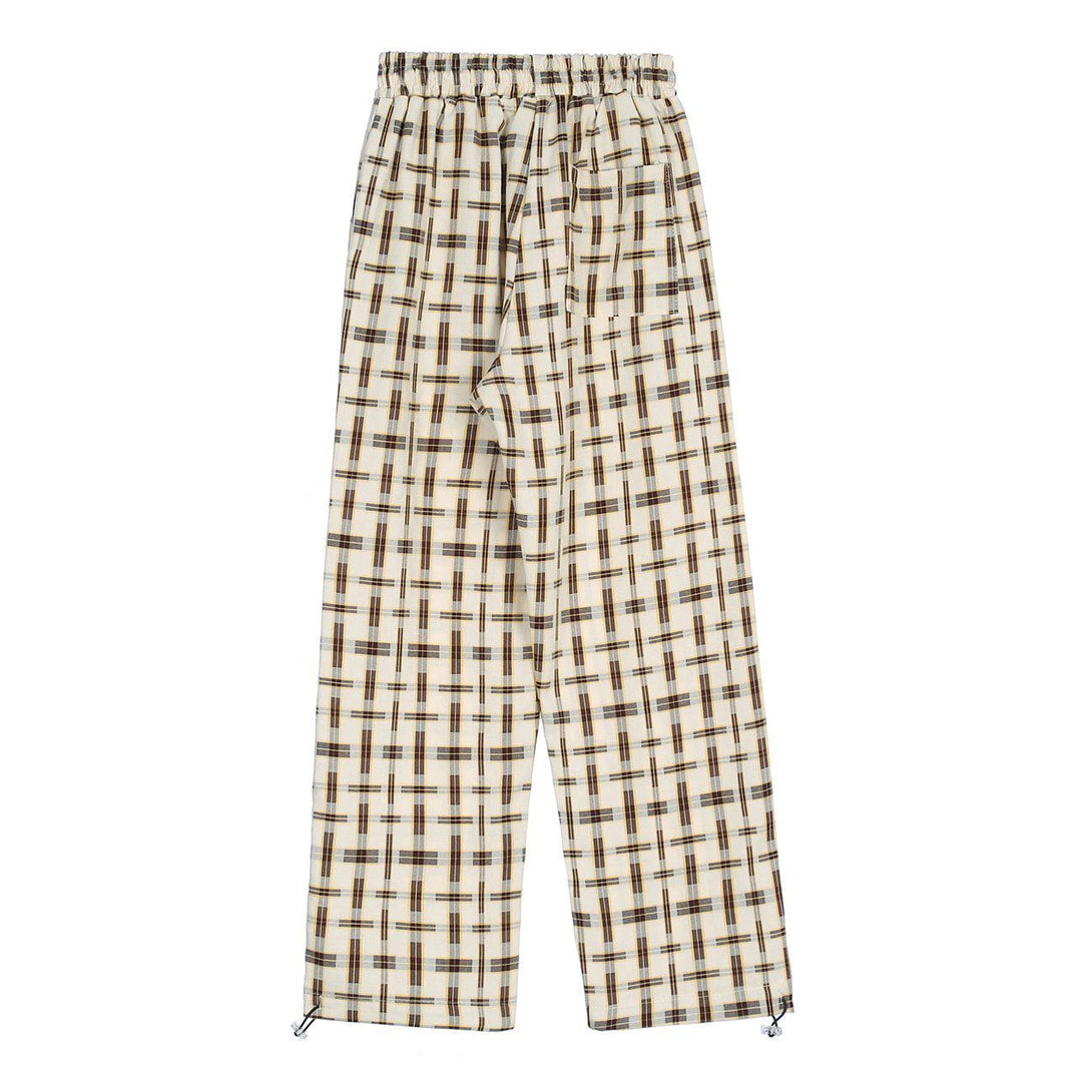 Lacezy - Plaid Drawstring Pants- Streetwear Fashion - lacezy.com