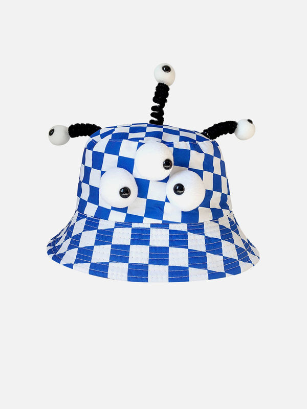 Lacezy - Plaid Three Eyes Cartoon Hat- Streetwear Fashion - lacezy.com