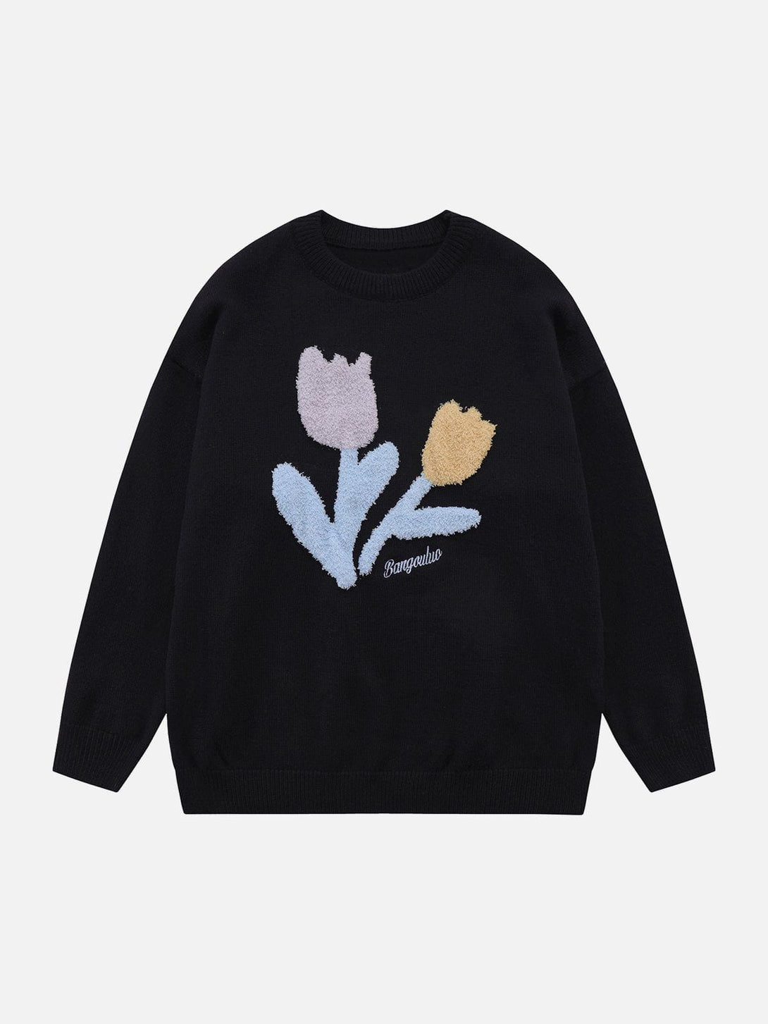 Lacezy - Plush Flowers Sweater- Streetwear Fashion - lacezy.com