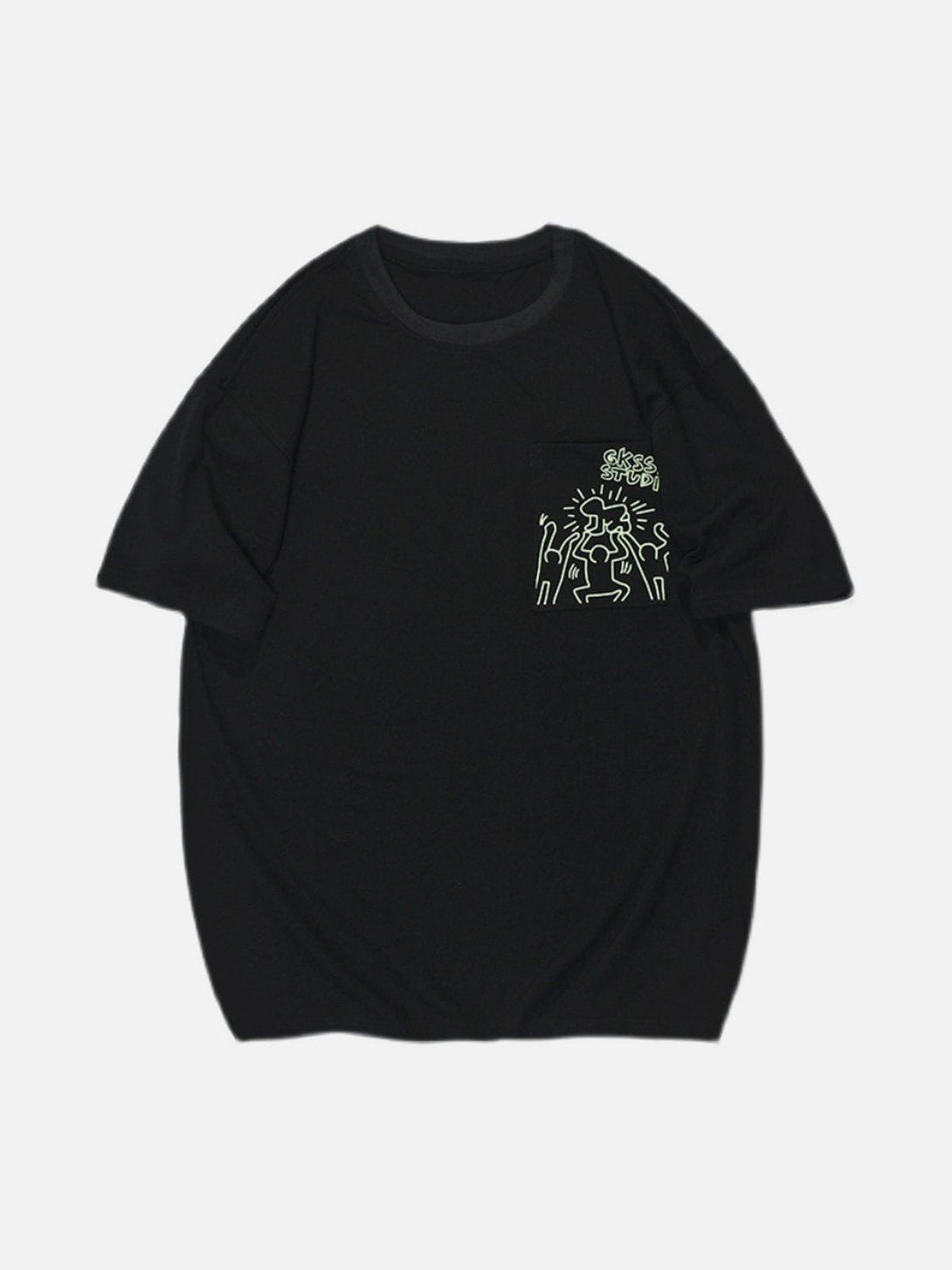 Lacezy - Pocket Graphic Tee- Streetwear Fashion - lacezy.com