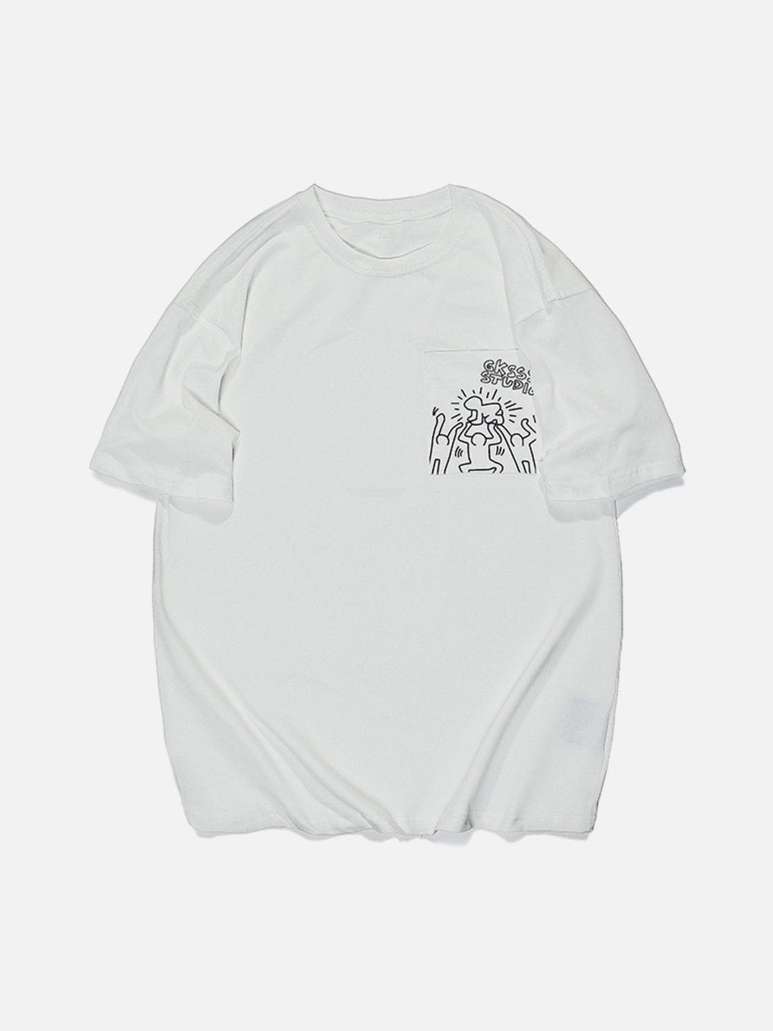 Lacezy - Pocket Graphic Tee- Streetwear Fashion - lacezy.com