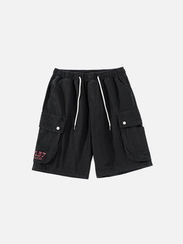 Lacezy - Pocket Patchwork Shorts- Streetwear Fashion - lacezy.com