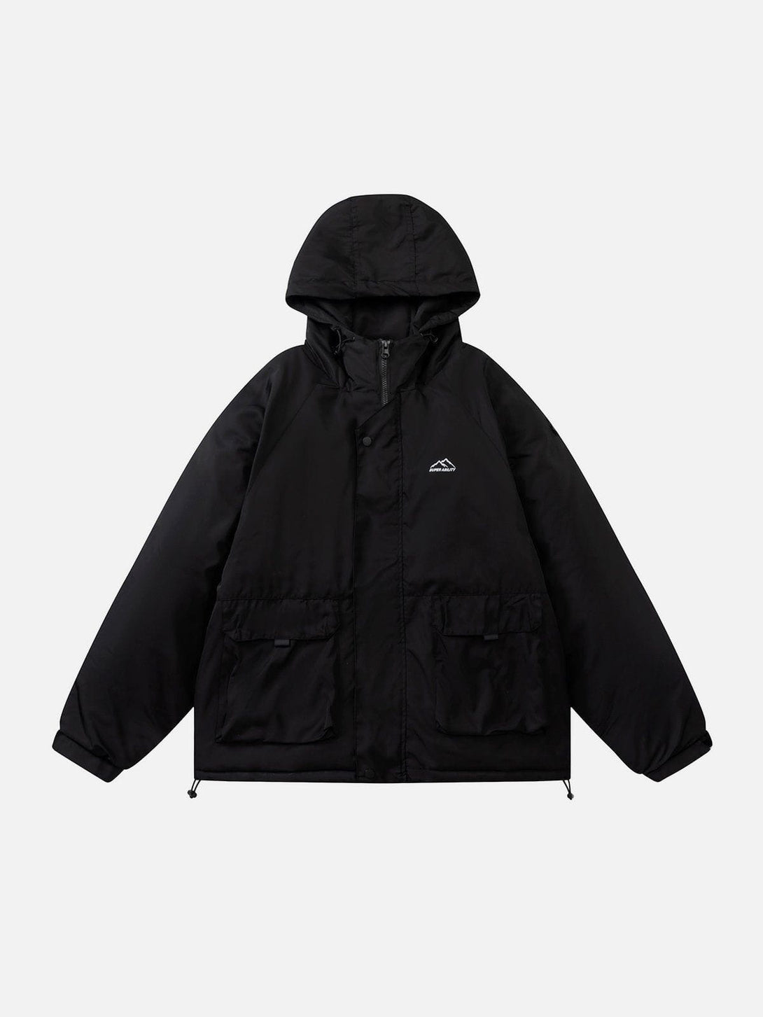 Lacezy - Pocket Patchwork Winter Coat- Streetwear Fashion - lacezy.com