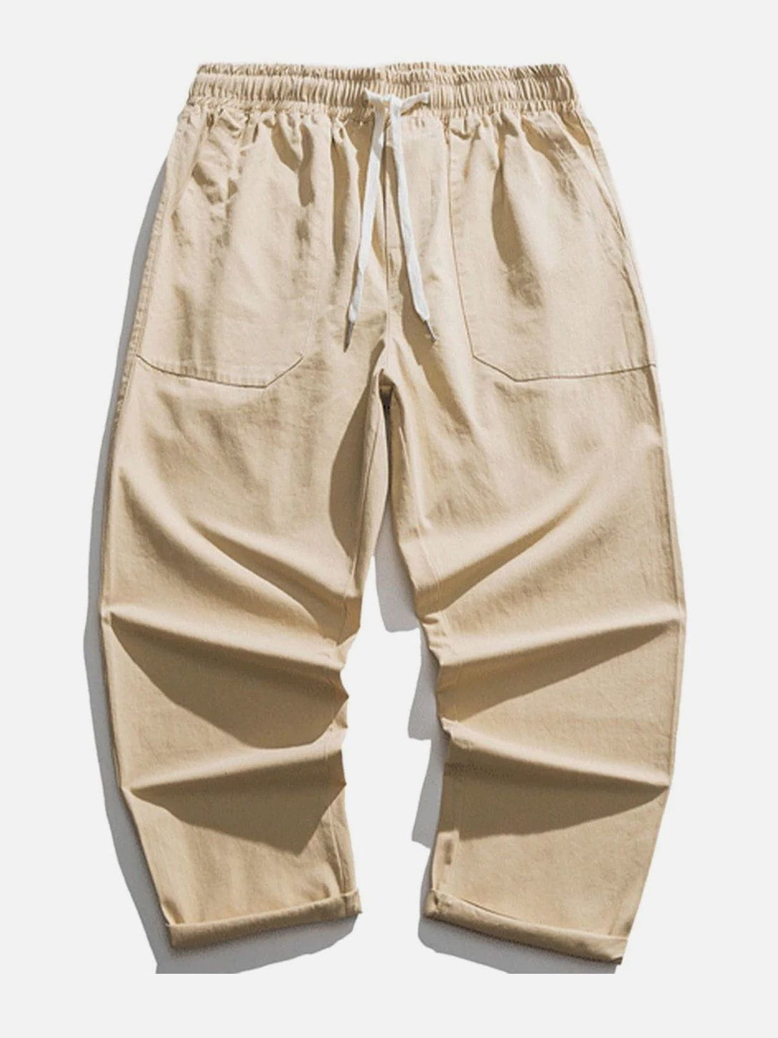 Lacezy - Pocket Solid Pants- Streetwear Fashion - lacezy.com