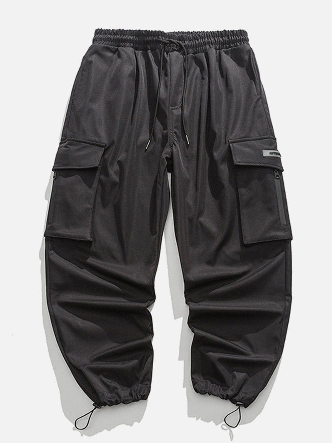 Lacezy - Pocket Tapered Leg Cargo Pants- Streetwear Fashion - lacezy.com