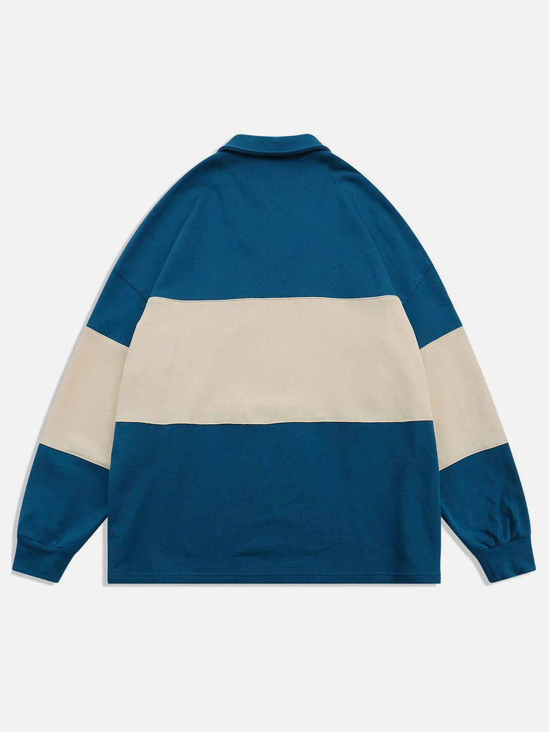 Lacezy - Polar Bear Print Colorblock Sweatshirt- Streetwear Fashion - lacezy.com