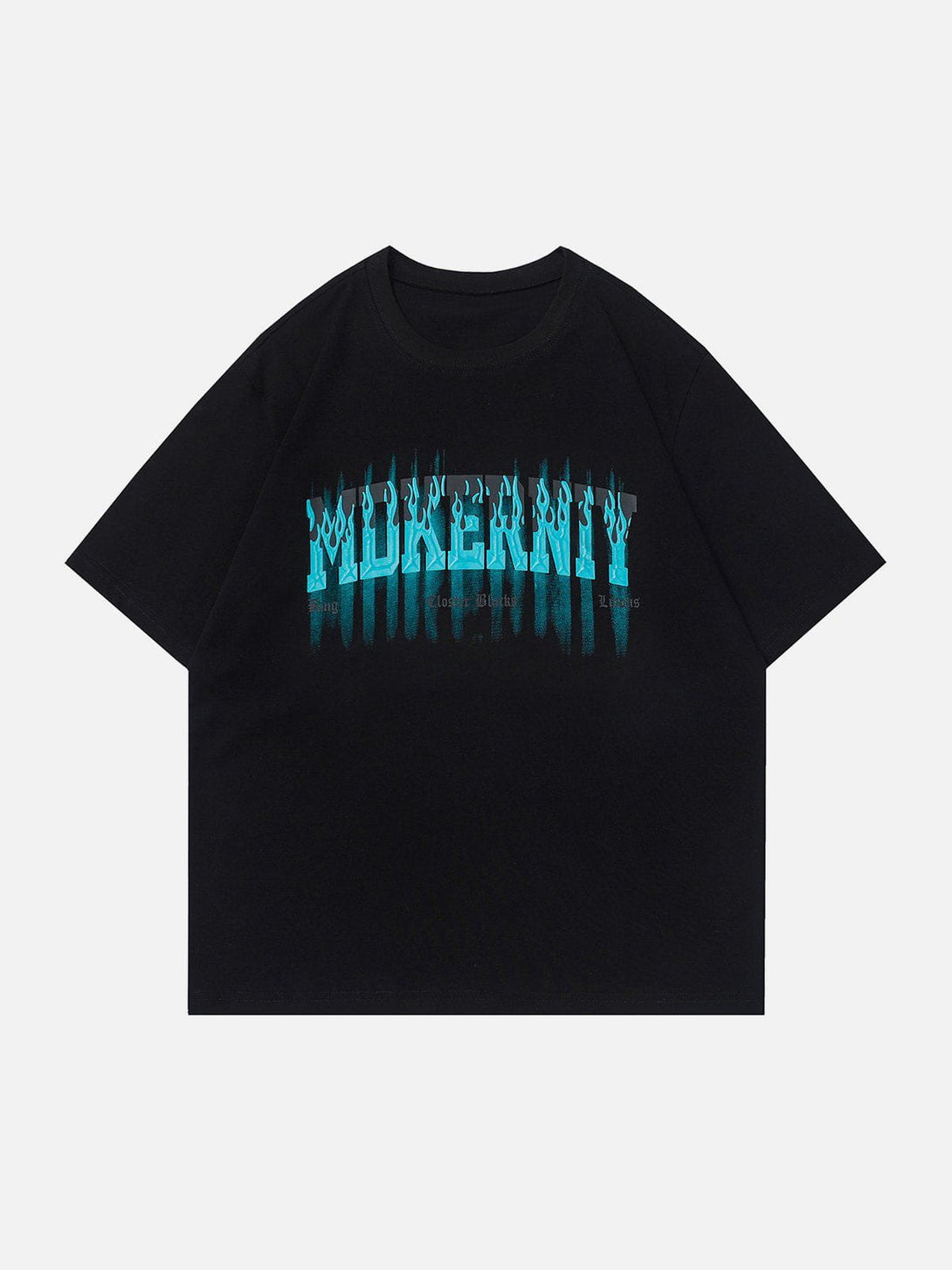 Lacezy - Pull Oar Letter Print Tee- Streetwear Fashion - lacezy.com