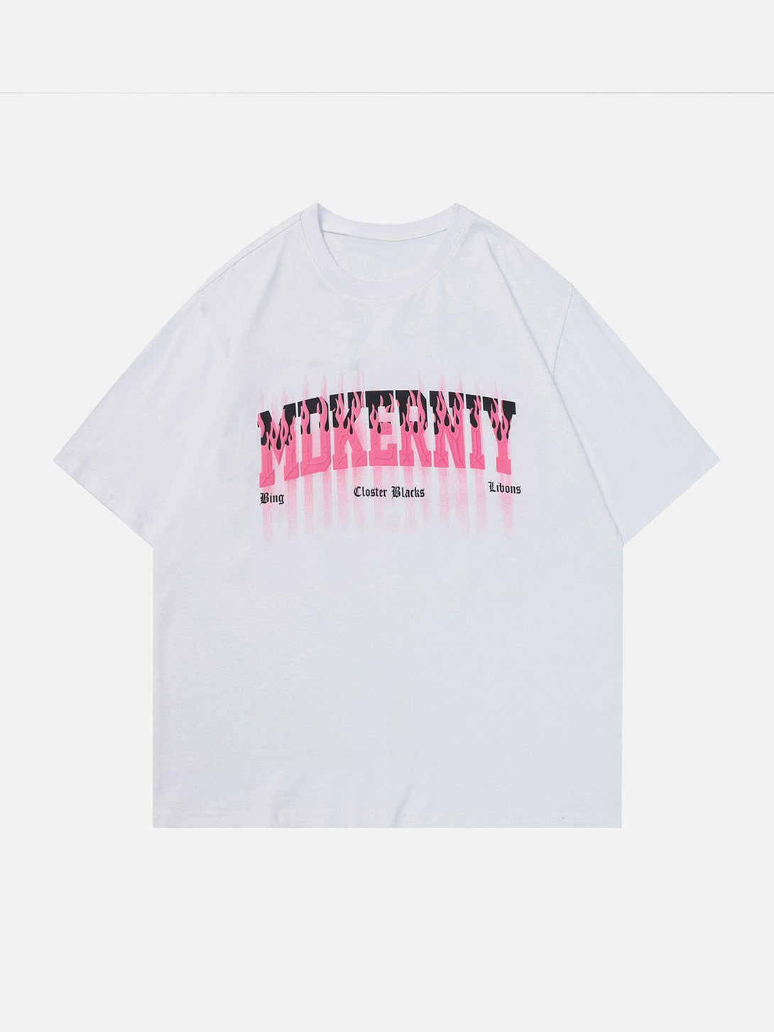 Lacezy - Pull Oar Letter Print Tee- Streetwear Fashion - lacezy.com