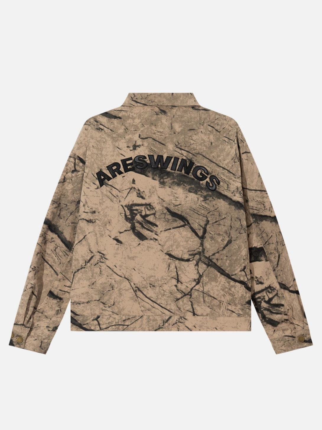 Lacezy - Puzzle Appliqué Distressed Jacket- Streetwear Fashion - lacezy.com