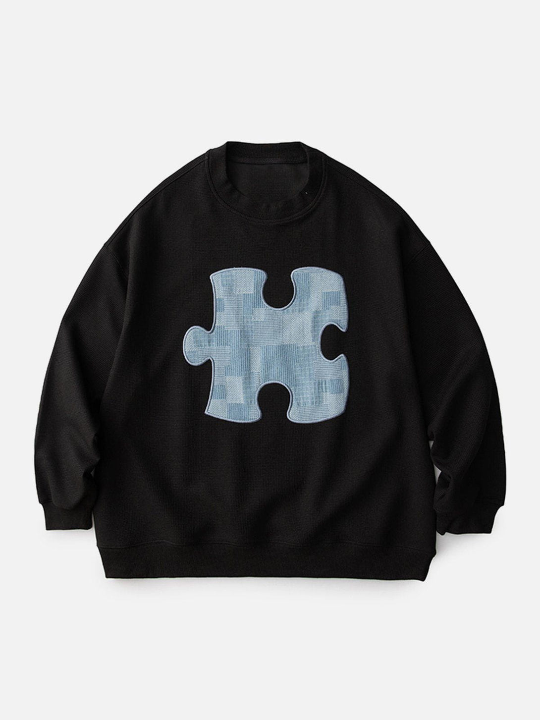 Lacezy - Puzzle Patch Sweatshirt- Streetwear Fashion - lacezy.com