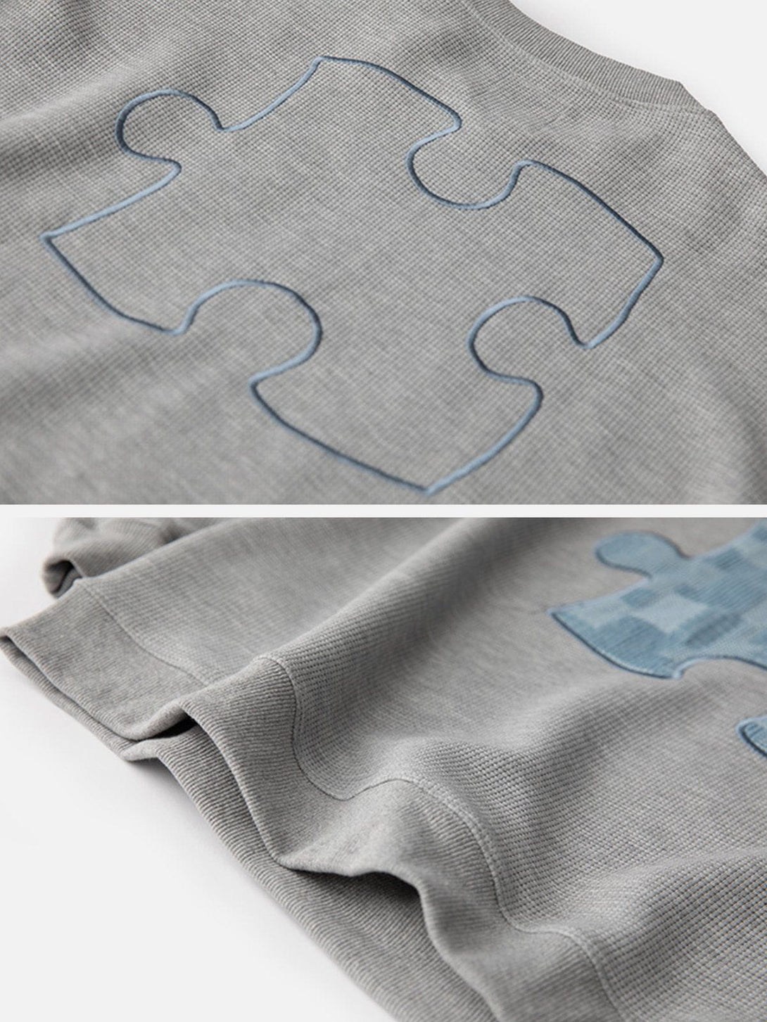 Lacezy - Puzzle Patch Sweatshirt- Streetwear Fashion - lacezy.com