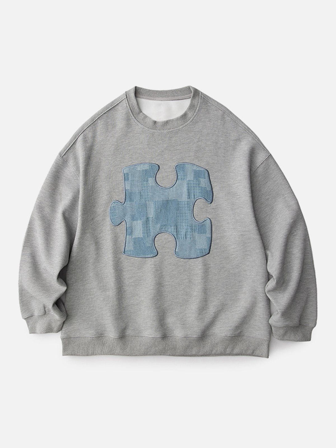 Lacezy - Puzzle Patch Sweatshirt- Streetwear Fashion - lacezy.com