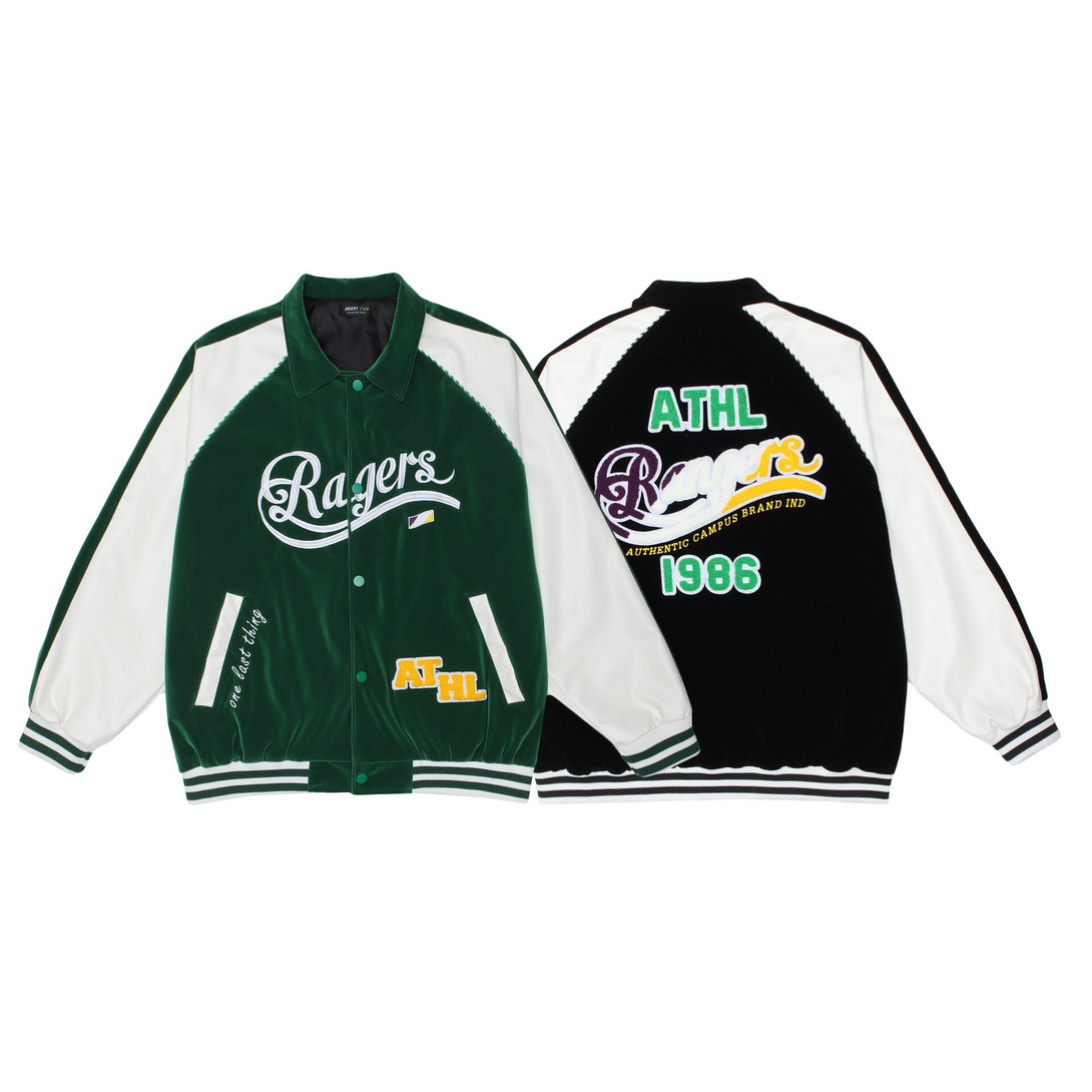 Lacezy - "RAGERS" Baseball Jacket- Streetwear Fashion - lacezy.com