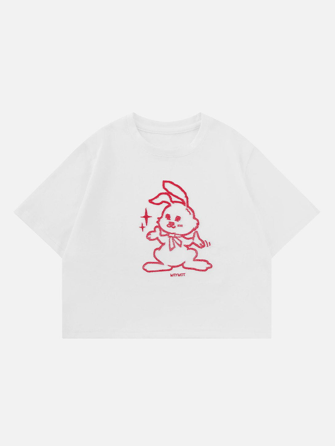 Lacezy - Rabbit Embroidery Tee- Streetwear Fashion - lacezy.com