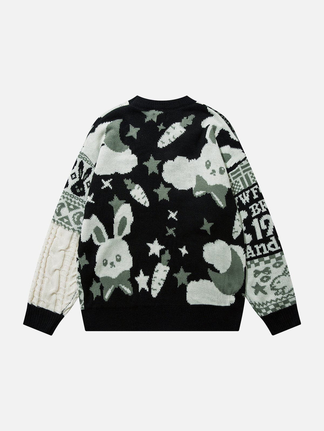 Lacezy - Rabbit Jacquard Sweater- Streetwear Fashion - lacezy.com