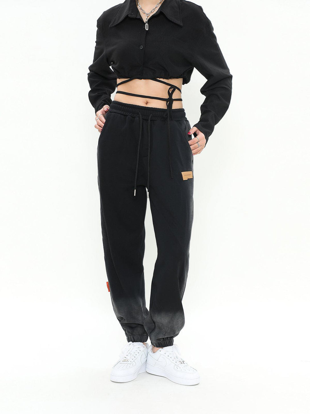 Lacezy - Retro Distressed Sweatpants- Streetwear Fashion - lacezy.com