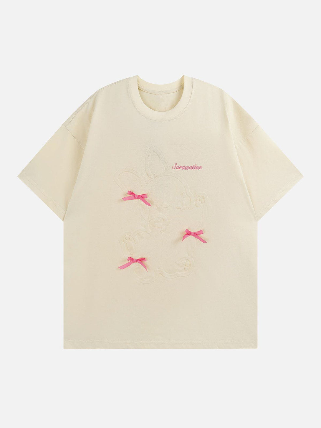 Lacezy - Ribbon Bows Tee- Streetwear Fashion - lacezy.com