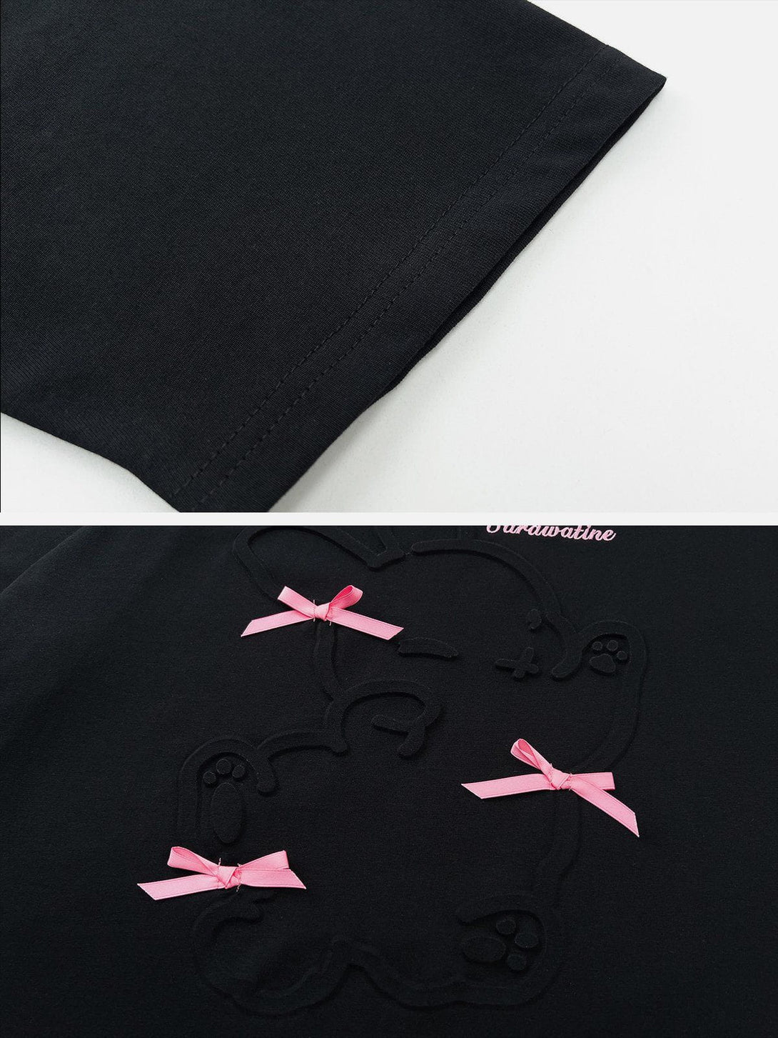 Lacezy - Ribbon Bows Tee- Streetwear Fashion - lacezy.com