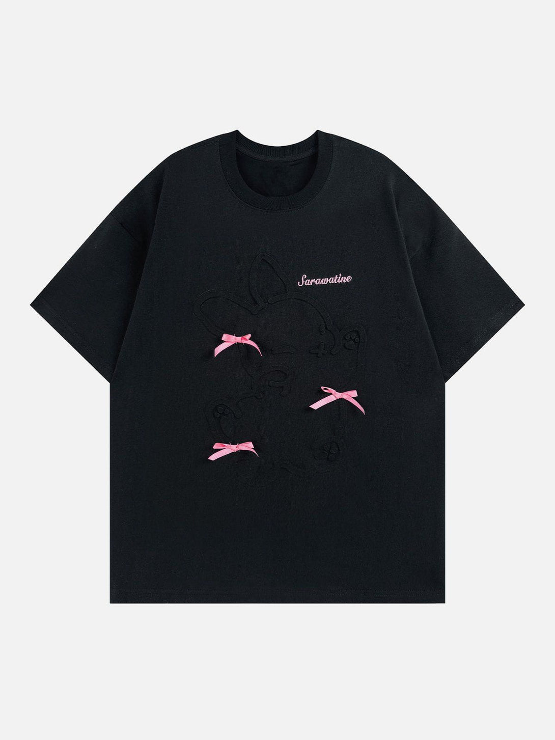 Lacezy - Ribbon Bows Tee- Streetwear Fashion - lacezy.com