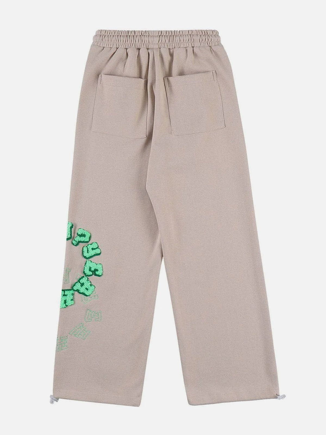 Lacezy - Ring Letter Towel Embroidered Pants- Streetwear Fashion - lacezy.com