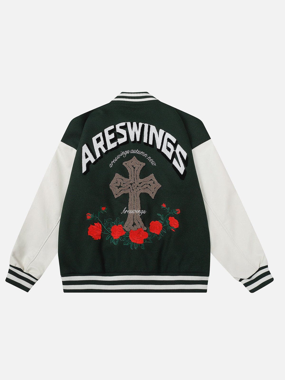 Lacezy - Rose Letter Flocking Jacket- Streetwear Fashion - lacezy.com