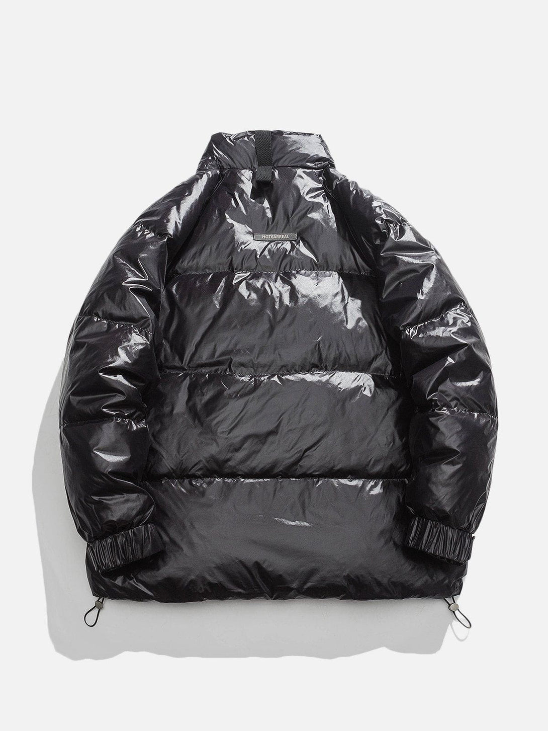 Lacezy - Shiny Drawstring Puffer Down Coat- Streetwear Fashion - lacezy.com