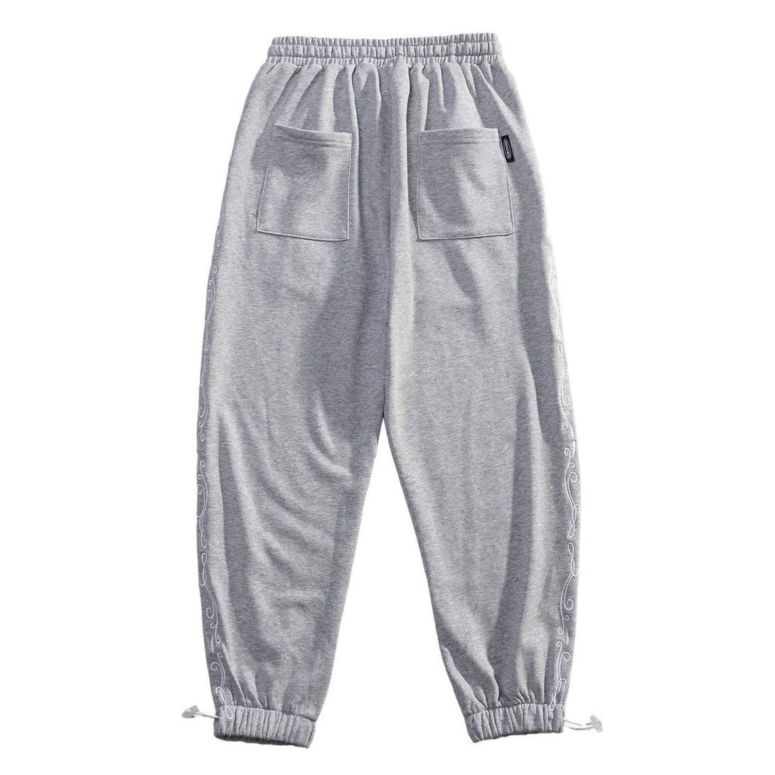 Lacezy - Side Bandana Print Drawstring Sweatpants- Streetwear Fashion - lacezy.com