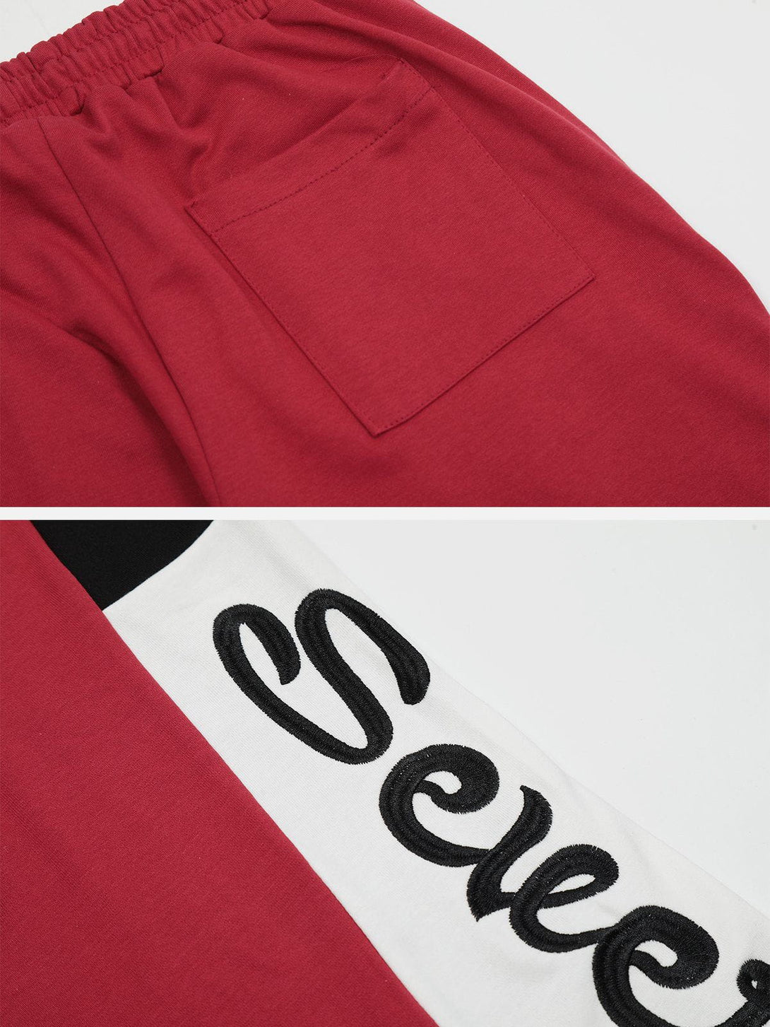 Lacezy - Side Embroidery Letters Sweatpants- Streetwear Fashion - lacezy.com