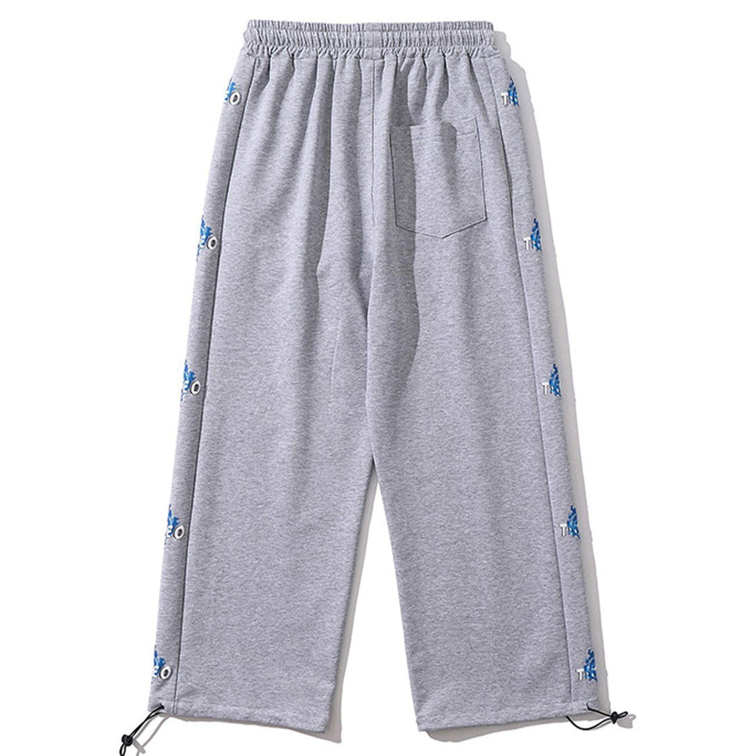 Lacezy - Side Letter Print Sweatpants- Streetwear Fashion - lacezy.com