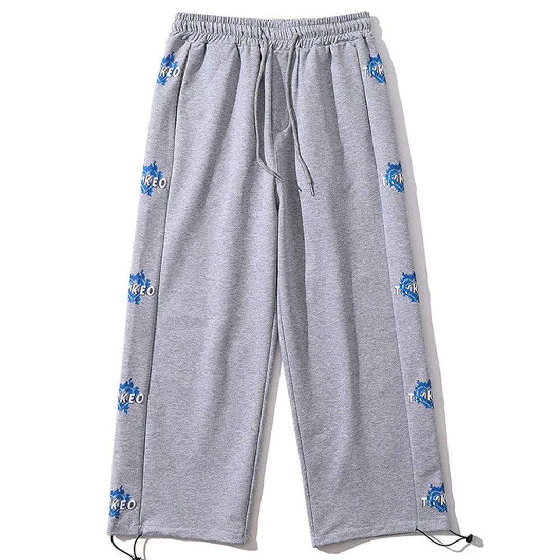 Lacezy - Side Letter Print Sweatpants- Streetwear Fashion - lacezy.com