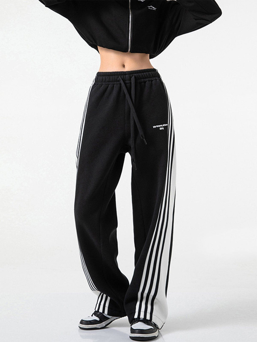 Lacezy - Simple Colorblock Stripe Sweatpants- Streetwear Fashion - lacezy.com