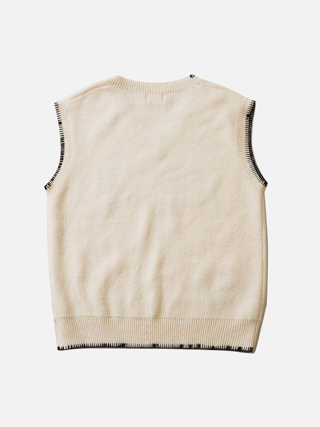 Lacezy - Simple Embroidered Letters Sweater Vest- Streetwear Fashion - lacezy.com