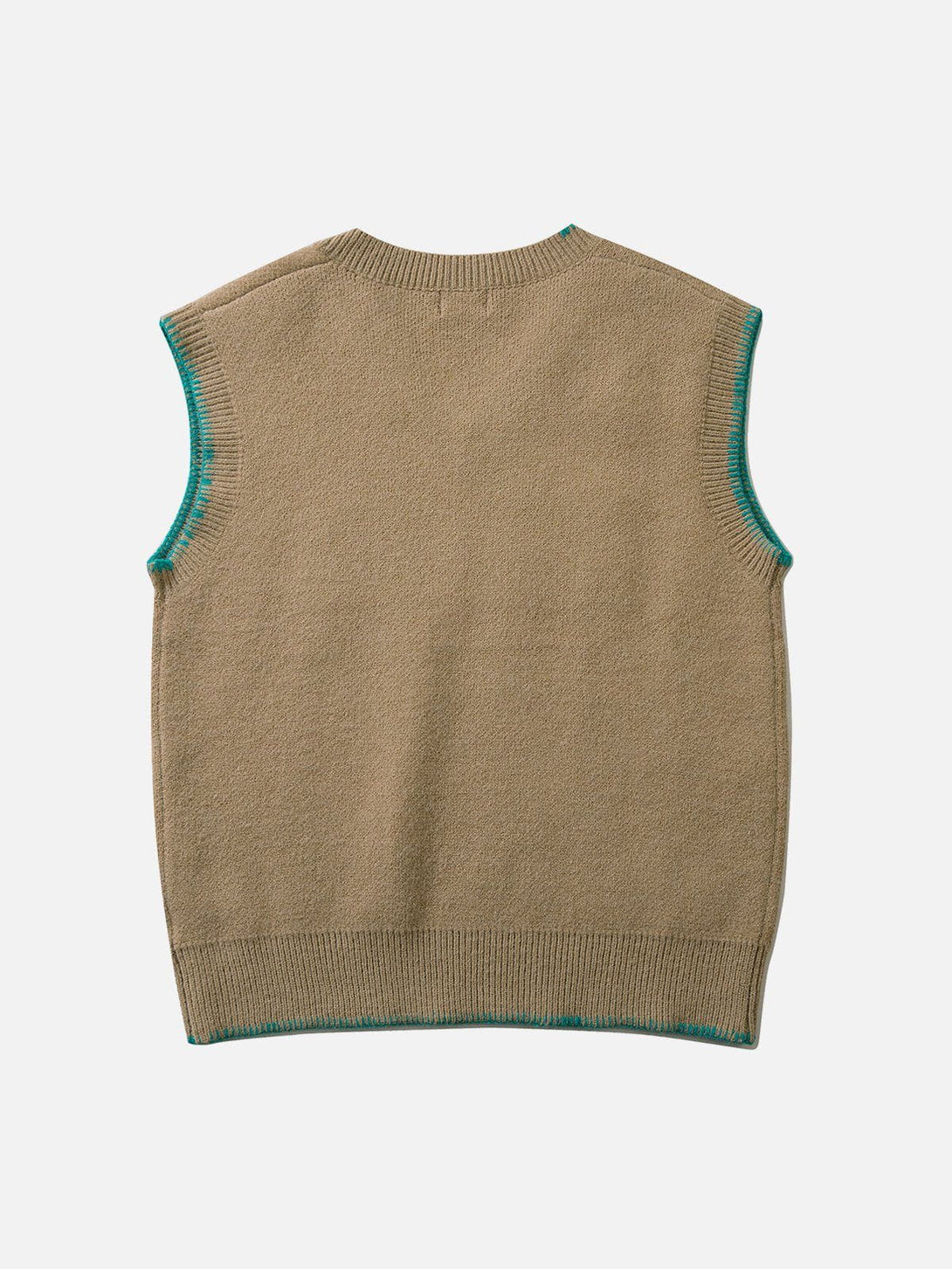 Lacezy - Simple Embroidered Letters Sweater Vest- Streetwear Fashion - lacezy.com