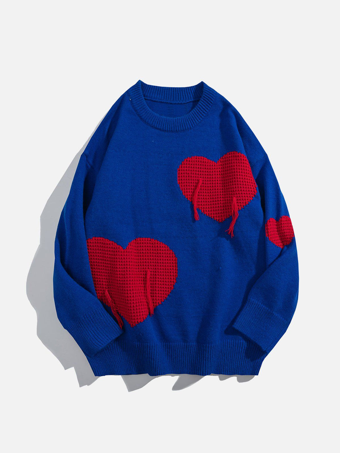 Lacezy - "Simple Love" Patchwork Knit Sweater- Streetwear Fashion - lacezy.com