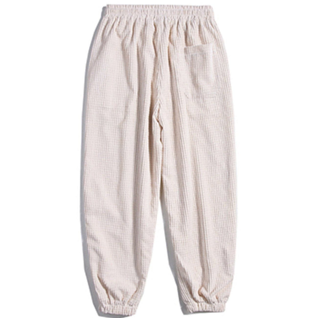 Lacezy - Simple Pure Color Corduroy Joggers- Streetwear Fashion - lacezy.com