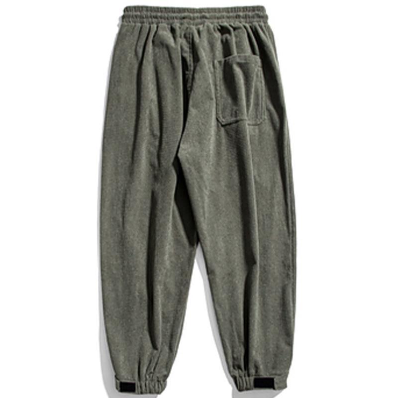 Lacezy - Simple Pure Color Corduroy Joggers- Streetwear Fashion - lacezy.com