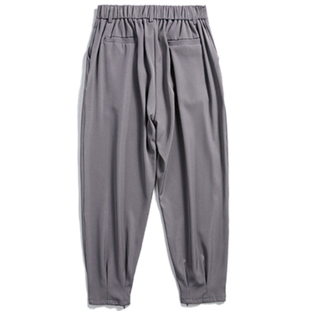 Lacezy - Simple Solid Color Drape Pants- Streetwear Fashion - lacezy.com