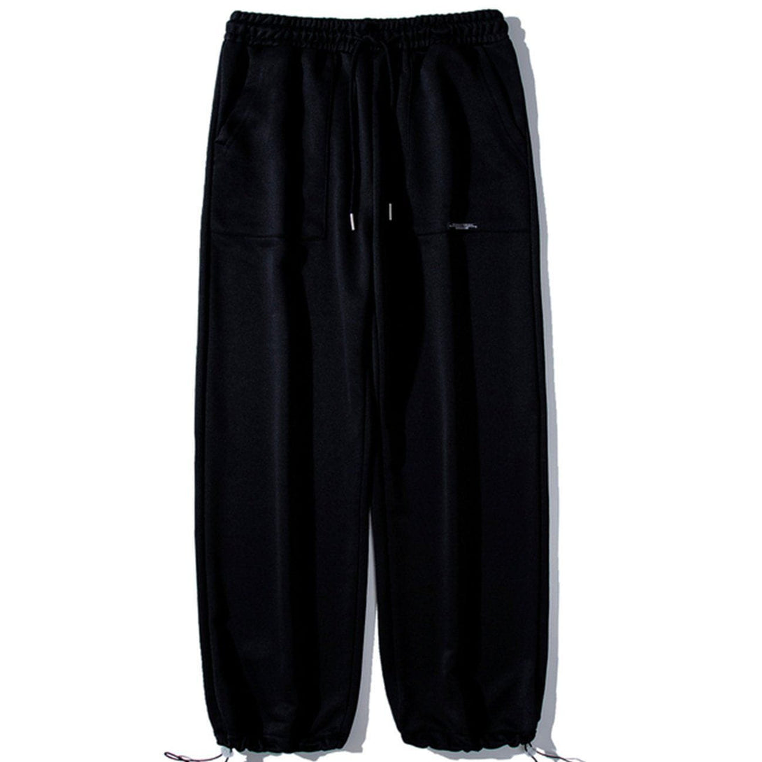 Lacezy - Simple Solid Color Pants- Streetwear Fashion - lacezy.com