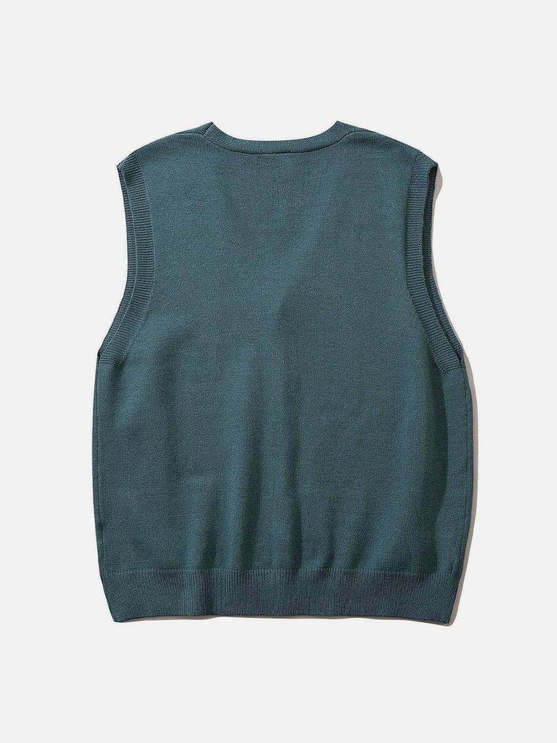 Lacezy - Simple Solid Color Sweater Vest- Streetwear Fashion - lacezy.com