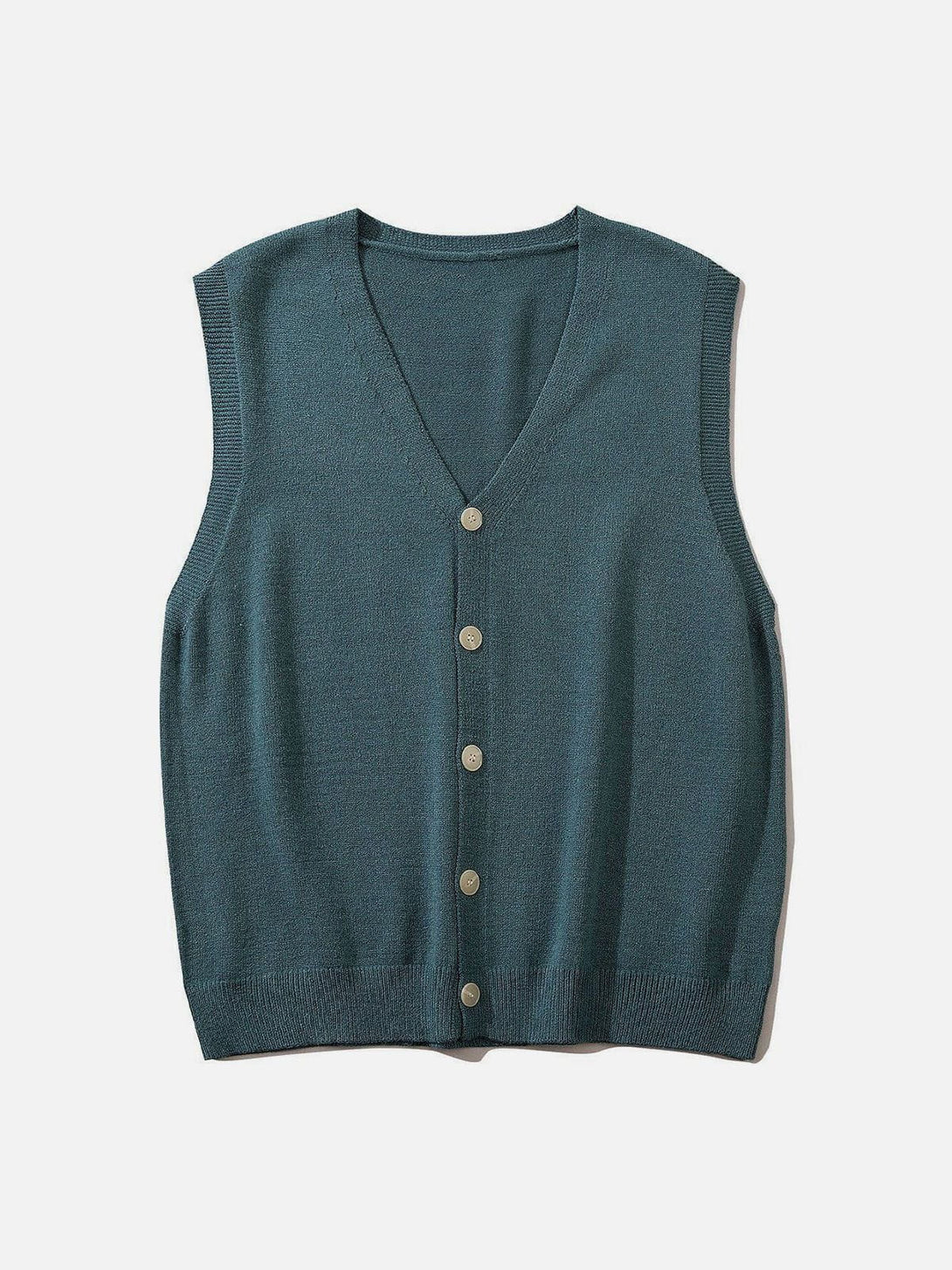 Lacezy - Simple Solid Color Sweater Vest- Streetwear Fashion - lacezy.com