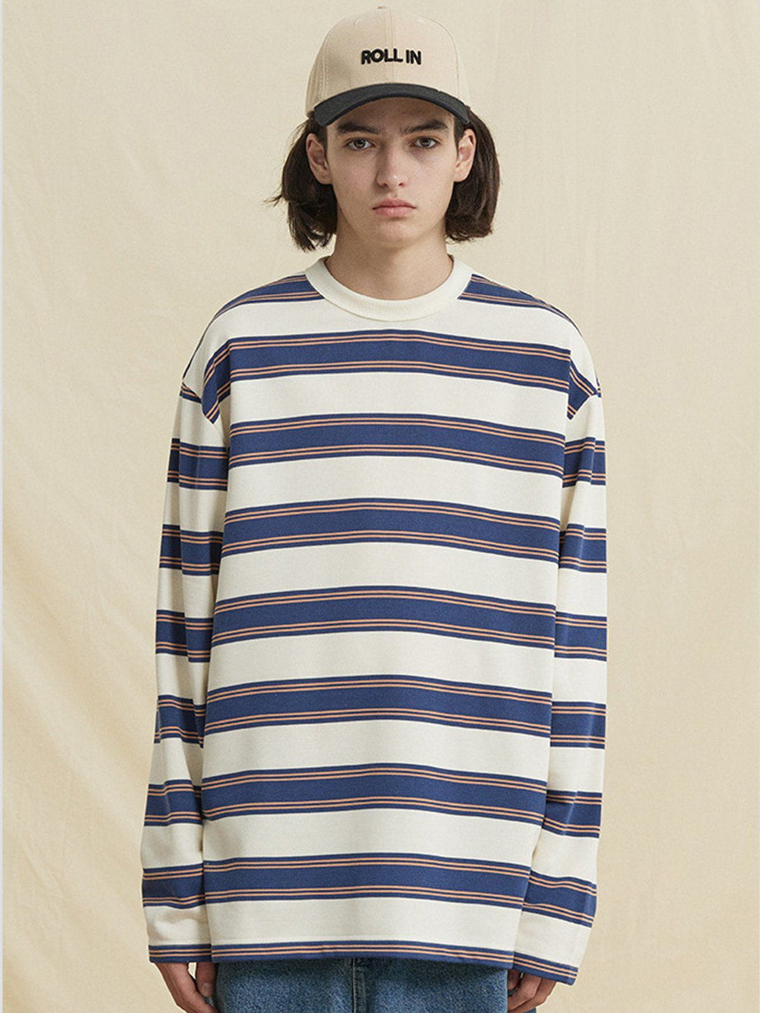 Lacezy - Simple Stripe Sweatshirt- Streetwear Fashion - lacezy.com