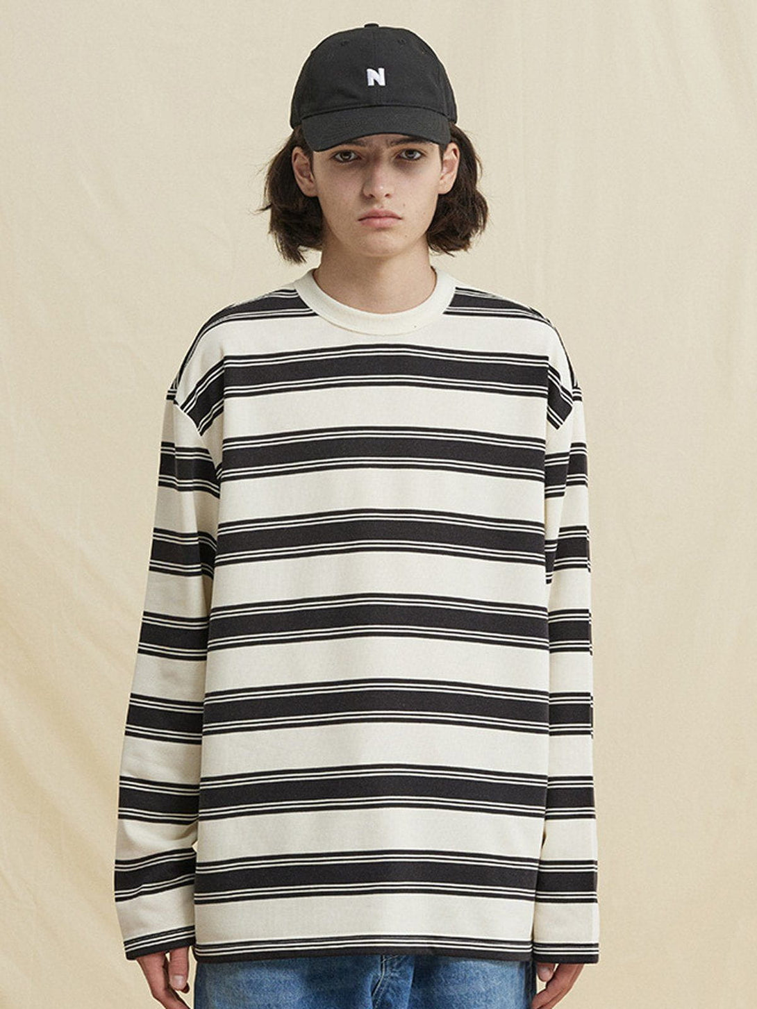 Lacezy - Simple Stripe Sweatshirt- Streetwear Fashion - lacezy.com