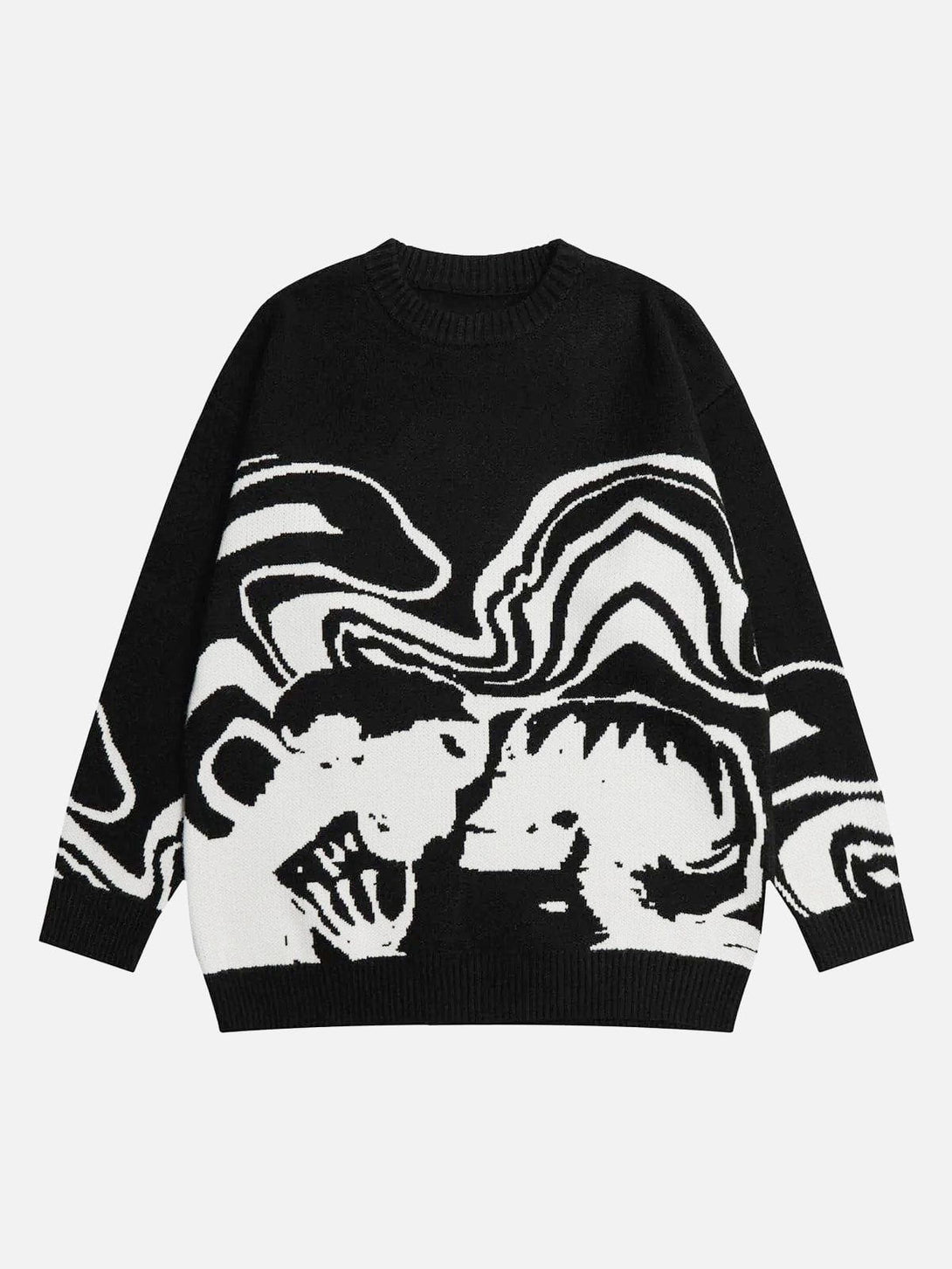 Lacezy - Skeleton Portrait Sweater- Streetwear Fashion - lacezy.com