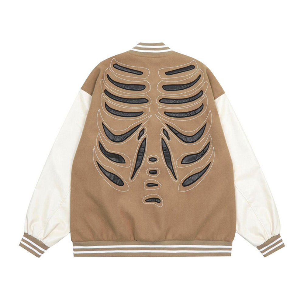 Lacezy - Skeleton Varsity Jacket- Streetwear Fashion - lacezy.com