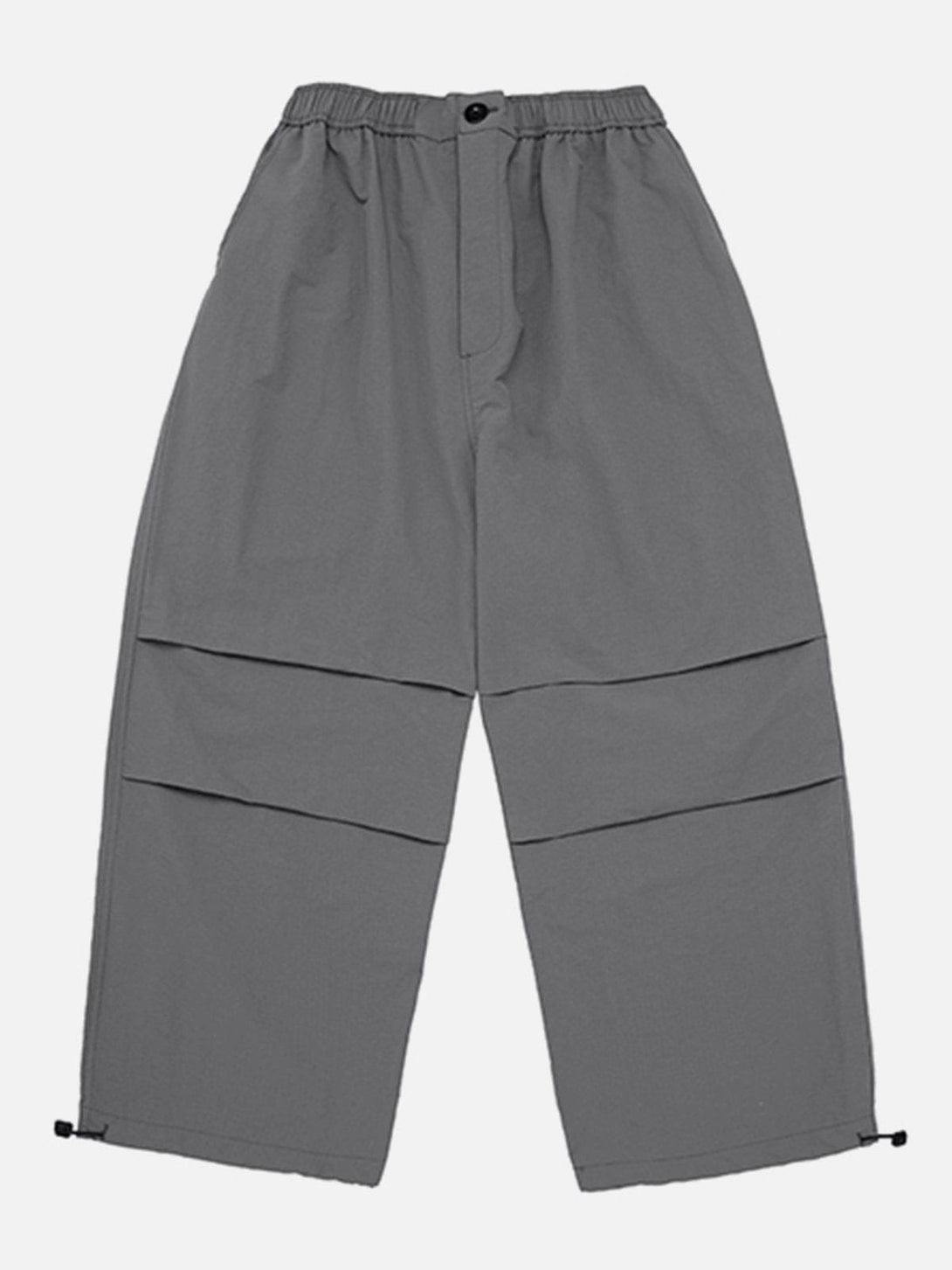 Lacezy - Solid Basic Style Drawstring Pants- Streetwear Fashion - lacezy.com