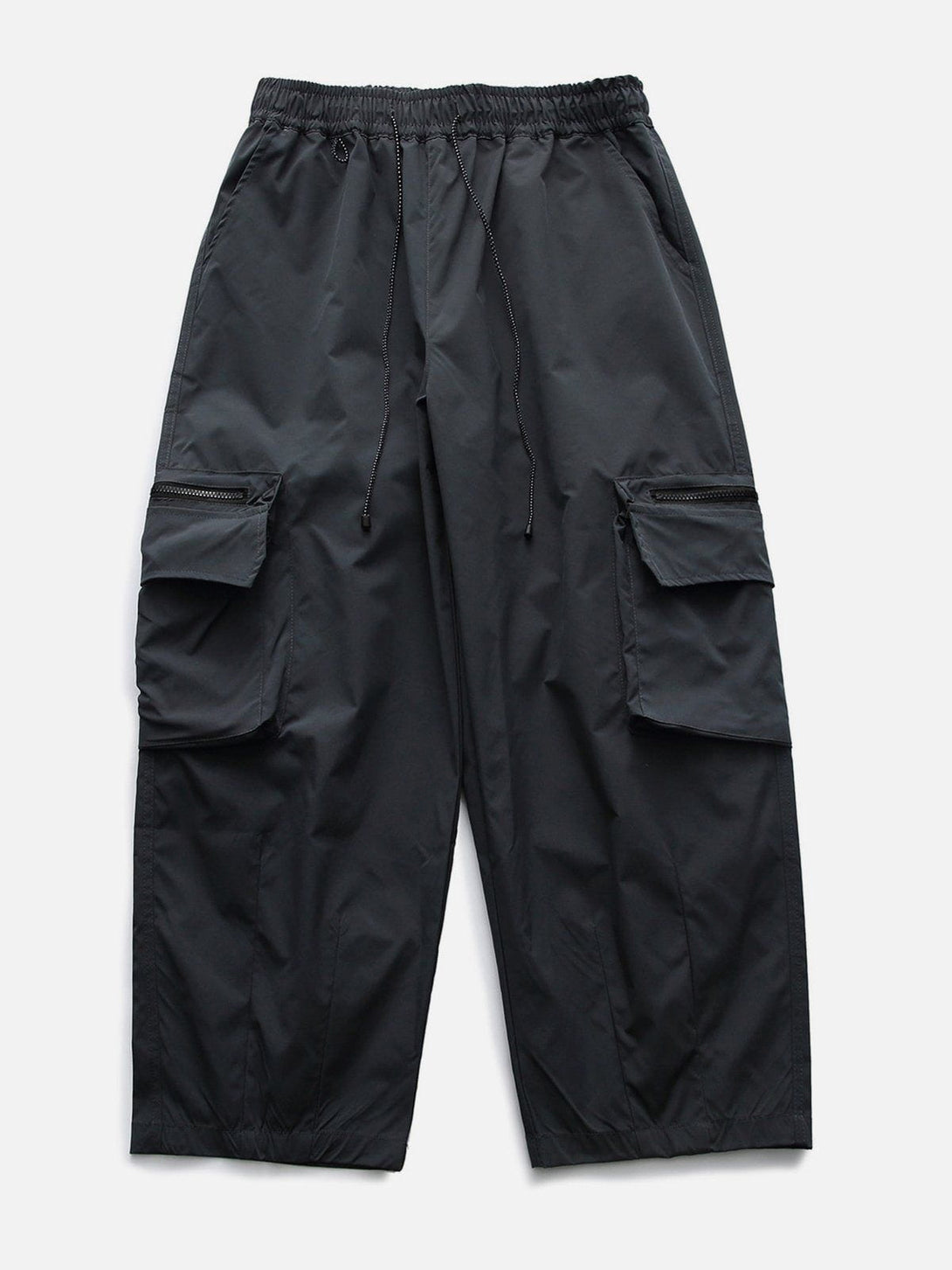 Lacezy - Solid Big Pocket Cargo Pants- Streetwear Fashion - lacezy.com